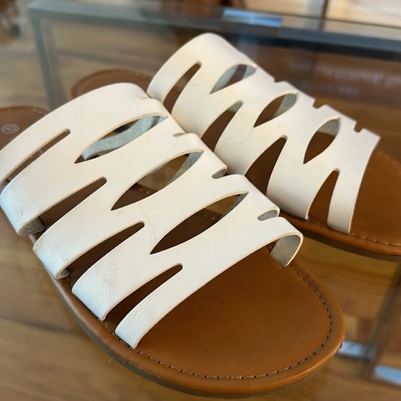 Rouge Womens Strap Slip On Sandals Breathe White  US 10 Open Toe Low Heel - Picture 4 of 4